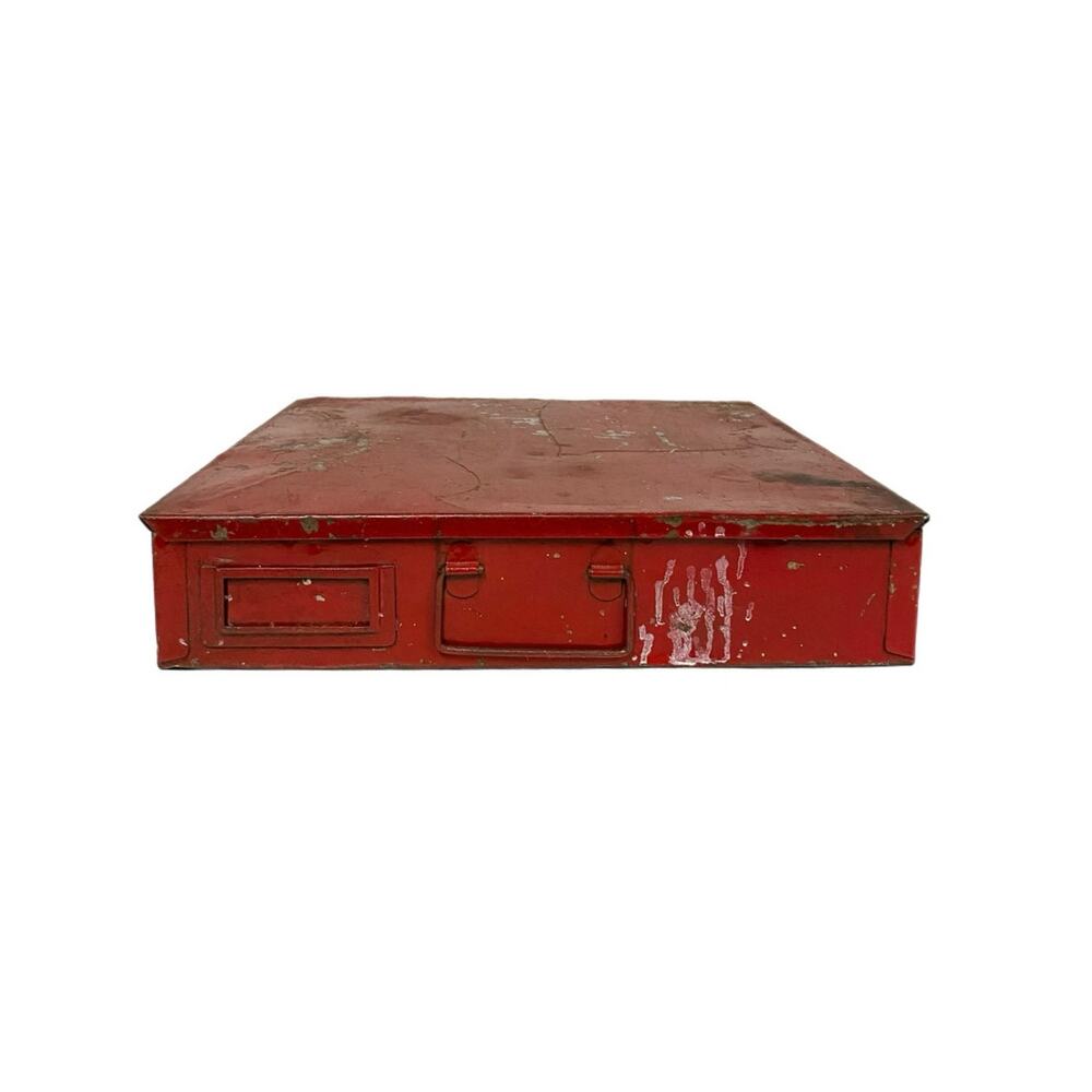 Vintage Metal Industrial 20 Compartment Jewelers Storage Case